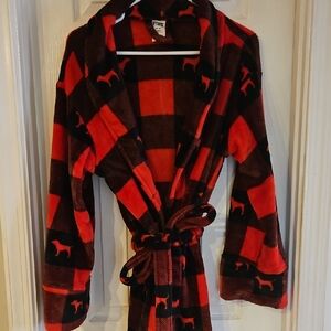 PINK Victoria's Secret Red and Black Plaid Sleepwear